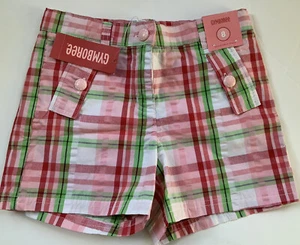 Vintage Gymboree WATERMELON PICNIC Red Green Plaid Check Shorts Girl Size 8 NWT - Picture 1 of 2