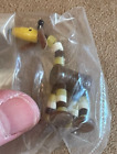 Miniaturowa ręcznie robiona żyrafa vintage rzemieślnicza zabawka OOAK do domku dla lalek pokój dziecięcy