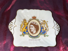 Queen Elizabeth II Coronation Pin Ring Trinket Dish Shelley Bone China June 1953
