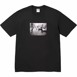 Camiseta Supreme Crew 96 con clip todo algodón en negro SS24 para hombre talla XL nueva con etiquetas - Imagen 1 de 3