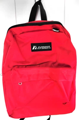 EVEREST Mochila Roja Poliéster Espaciosa Mochila 16.5 x 13 x 6.5" Foto 1 de 2