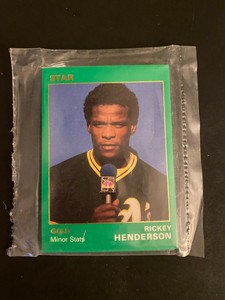 1990 STAR BASEBALL RICKEY HENDERSON GOLD FACTORY  SET (ONLY 1500 MADE) MINT