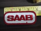 Rare Vintage Red SAAB Patch Cars Sew On Jeans Hats 900 9000 Aero 95 93