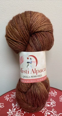 Hank Handpainted Misti Alpaca Quolla Worsted Baby Alpaca Merino Wool QW12 Selena - Image 1 of 4