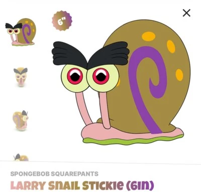 YouTooz * Larry Stickie *  SpongeBob Square Pants * 6” Plush * NEW * In Hand * - Image 1 of 4