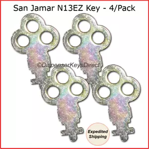 San Jamar N13 Dispenser Key for Paper Towel & Toilet Tissue Dispensers - (4/pk.) - Picture 1 of 3