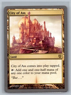 Magic The Gathering Unhinged City of Ass #134/140 MTG TCG CCG - Image 1 of 2