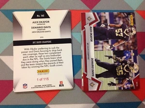 Alex Okafor / Demario Davis Saints Red vers 2018 Panini Instant NFC South Champs - Picture 1 of 1