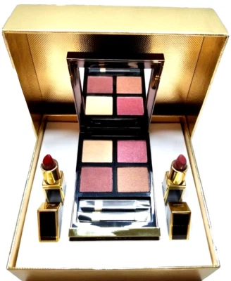 Juego de Cuádruples y Labios TOM FORD Ojos AMBAR AMUEBLADO, CASABLANCA, ROJO ESCARLATA NUEVO con CAJA Foto 1 de 4