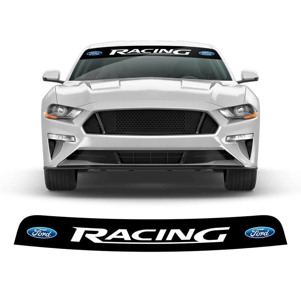 Наклейка с баннером на лобовое стекло Ford Racing для Ford Mustang 2015–2021 - Изображение 1 из 1