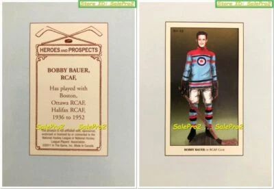 ITG IN THE GAME 2011 BOBBY BAUER NHL 100TH YEAR RCAF CLUB MAPLE 1911 MINT #43 - Image 1 of 4