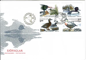 Sweden - FDC - 26 Aug 1993 - Aquatic Birds - #293 - Picture 1 of 2