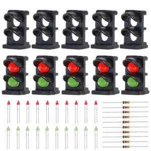 10 sets Target Face With Red Green LEDs Railway Dwarf Signal N Z Scale 2 Aspects - Picture 1 of 6