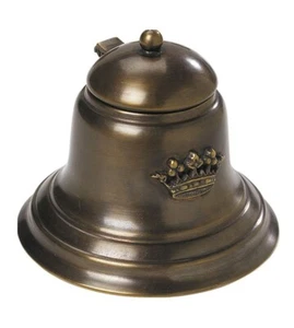 Authentic Models MG165 The Royal Desk Bronze Inkwell with Porcelain Insert - Picture 1 of 3
