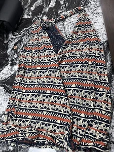 Lucky Brand Sleeveless Aztec Print Cross Front Tank Top Large Mm86 - Picture 1 of 13