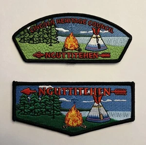 S28 Nguttitehen Lodge 205 Flap & Lincoln Heritage Council CSP Patch Set - Picture 1 of 3