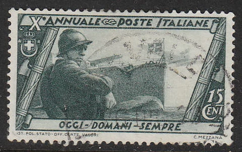 Stamp Italy SC 292 1932 10th Anniversary 3rd Reich Government March Rome Used Cover