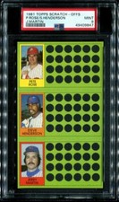 PSA 9 MINT 1981 TOPPS SCRATCH-OFFS PETE ROSE / HENDERSON / MARTIN 09847 TSO