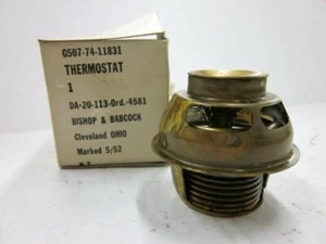 WWII Military Dodge Truck 1 1/2 3/4 Ton M37 G502 G505 G507 G741 Thermostat NOS - Foto 1 di 1