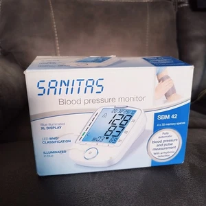 Sanitas SBM 42 Blood Pressure Monitor Upper Arm Cuff Boxed Instructions - Picture 1 of 3
