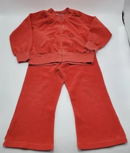 Sonia Rykiel Girls’ Cotton Blend 2 Pc Red Sweatsuit Set Size 5 Yrs Gently Worn - Picture 1 of 10