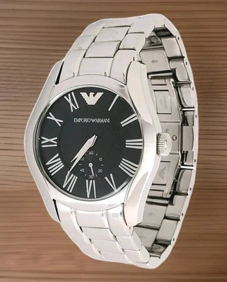Emporio Armani Mens Watch Classy Modern Valente AR0680 Fits To 7.75" 42mm Works - Image 1 of 4