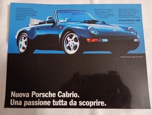 Porsche Carrera 911 Cabrio Pubblicità 1992 Advertising Italian Magazine 28x22 cm - Foto 1 di 2