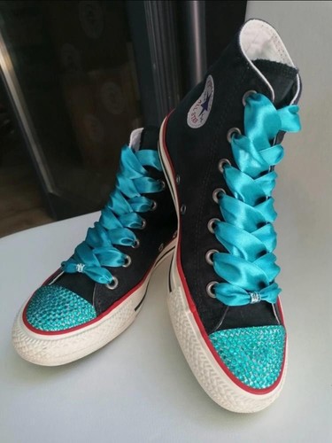 Sneakers Converse All Stars con strass Crystal qualità premium taglia 36 5