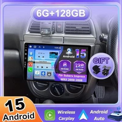 Für Subaru Impreza WRX 2000-2008 Android 15 CarPlay Autoradio Navi GPS 6GB+128GB - Bild 1 von 4
