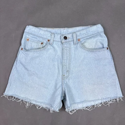Pantalones Cortos De Colección Levis Cortados Para Mujer 32 Azul Desteñido Y2K Hecho en EE. UU. Jort Denim 550 Foto 1 de 4