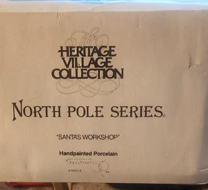 Vintage Dept 56 North Pole Santas Workshop 1990 Retired estate attic find (B-4) - Picture 1 of 9