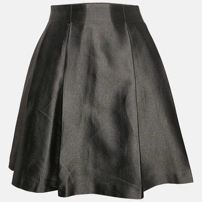 Burberry Kids Metallic Grey Gabardine Pleated Skirt 14 Yrs - Image 1 of 4