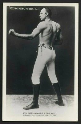 1940 - 1970 Boxing News Photos #3 BOB FITZSIMMONS Heavyweight Champion - VG-EX+ - Image 1 of 2