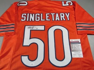 Camiseta deportiva firmada por Mike Singletary de los Chicago Bears personalizada estilo profesional JSA - Imagen 1 de 1