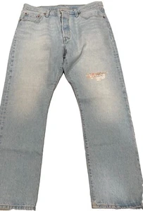 Levi's 501 Jeans Women 34x30 Blue 150th Anniversary High Rise Casual Patchwork - Picture 1 of 18