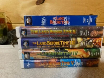 Rare Find- Walt Disney "Land Before Time 1-5"  Original VHS Tapes still sealed. - Image 1 of 3