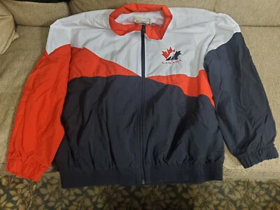 Chaqueta cortavientos Team Canada cremallera completa - Pace Setter - Usada/usada Foto 1 de 4