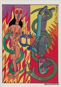 #  PERSONAGGI -ARTE: PABLO ECHAURREN CART. n.2 GLI IMMAGINARI AUGURI 1988 U. ECO - Imagen 1 de 1