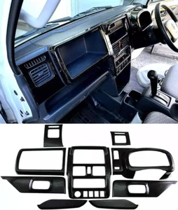 JDM Interior Panel Trim 9 pcs Black KEI Custom for Suzuki Carry Truck DA16T 1DIN - Picture 1 of 7