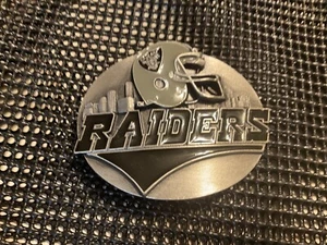 NFL Raiders Silver Black  Belt Buckle Vintage 1991  Great Shape#3890/10,000 - Picture 1 of 2