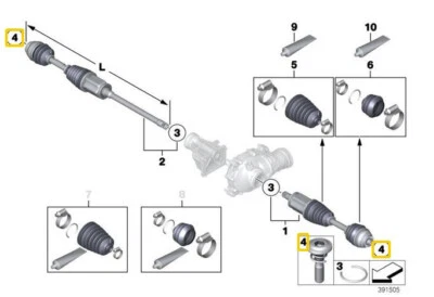 2x BMW F25 X3 Front Suspension-Axle Assembly Screw with Spring 31206795249 OEM - Image 1 of 4