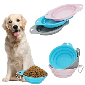 Collapsible Dog Cat Pet Bowls, Portable Travel Food Water Feeding Foldable Bowl - Picture 1 of 85