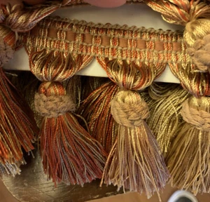NOS TRIM 24 YARDS PERTH CINNAMON TASSEL TRIM - Picture 1 of 7