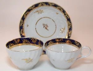 Antike Chamberlain Worcester 273 Schaft Trio Teeschale Tasse & Untertasse um 1800 sehr guter Zustand - Bild 1 von 22