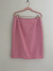 ESCADA Talla 40 EE. UU. 10 Rosa Falda Lápiz Seda Lana Cachemira Trabajo - Imagen 1 de 9