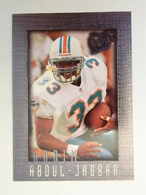 1996 Fleer Ultra Sensations Karim Abdul-Jabbar Card #55 Rookie RC Miami Dolphins - Image 1 of 2