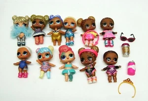 11 LOL Surprise Glitzer Haar Puppen plus diverses Zubehör 11 süße 3" Puppen - Bild 1 von 3