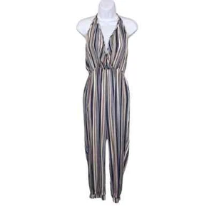 NWT Striped V Neck Jumpsuit- Large - Picture 1 of 4