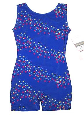 Danskin Biketard Unitard USA Leotard Bodysuit Bike Royal Star New Child Girl - Image 1 of 4