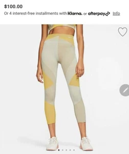 Nike Sculpt Icon Clash Crop Seamless 7/8 Training Running Tights SIZE M - Picture 1 of 7